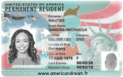 Illustration d'une Green Card américaine