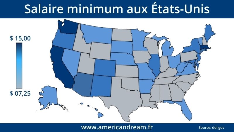 Carte Salaires USA