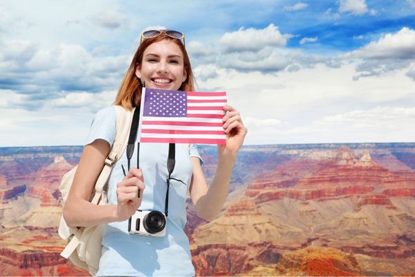 Touriste au Grand Canyon